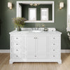 Custom image for White with Polished Chrome Trim / White Carrara Marble, Oval Sink / Medicine Cabinet