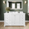 Custom image for White with Polished Chrome Trim / White Cultured Marble, Rectangular Sink / Medicine Cabinet