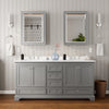 Custom image for Dark Gray with Polished Chrome Trim / White Cultured Marble, Rectangular Sink / Medicine Cabinets