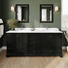 Custom image for Dark Espresso with Polished Chrome Trim / Carrara Cultured Marble, Rectangular Sink / No Mirror