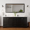 Custom image for Dark Espresso with Polished Chrome Trim / Carrara Cultured Marble, Rectangular Sink / 70
