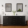 Custom image for Dark Espresso with Polished Chrome Trim / White Cultured Marble, Rectangular Sink / 24