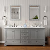 Custom image for Dark Gray with Matte Black Trim / Carrara Cultured Marble, Rectangular Sink / 24