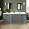 Custom image for Dark Gray with Matte Black Trim / White Quartz, Rectangular Sink / No Mirror