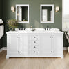 Custom image for White with Matte Black Trim / White Quartz, Rectangular Sink / 24