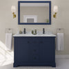 Custom image for Dark Blue with Matte Black Trim / White Carrara Marble / 46