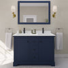 Custom image for Dark Blue with Matte Black Trim / White Cultured Marble / No Mirror