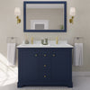Custom image for Dark Blue with Brushed Gold Trim / Carrara Cultured Marble / 46