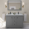 Custom image for Dark Gray with Matte Black Trim / White Carrara Marble / No Mirror