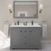 Custom image for Dark Gray with Matte Black Trim / White Cultured Marble / No Mirror