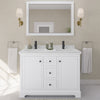 Custom image for White with Matte Black Trim / Carrara Cultured Marble / 46