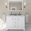 Custom image for White with Matte Black Trim / White Carrara Marble / No Mirror