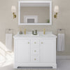 Custom image for White with Brushed Gold Trim / Carrara Cultured Marble / 46