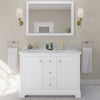 Custom image for White with Brushed Gold Trim / White Carrara Marble / 46