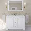 Custom image for White with Brushed Gold Trim / Giotto Quartz / No Mirror