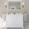 Custom image for White with Brushed Gold Trim / White Quartz / No Mirror