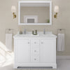 Custom image for White with Polished Chrome Trim / Carrara Cultured Marble / 46