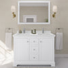 Custom image for White with Polished Chrome Trim / White Cultured Marble / 46