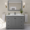 Custom image for Dark Gray with Matte Black Trim / Carrara Cultured Marble / 46