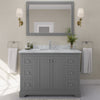 Custom image for Dark Gray with Polished Chrome Trim / White Carrara Marble / 46