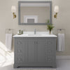 Custom image for Dark Gray with Polished Chrome Trim / White Quartz / No Mirror