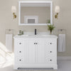 Custom image for White with Matte Black Trim / Carrara Cultured Marble / No Mirror