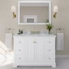 Custom image for White with Brushed Gold Trim / White Carrara Marble / 46