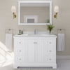 Custom image for White with Polished Chrome Trim / Carrara Cultured Marble / 46