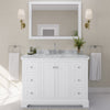 Custom image for White with Polished Chrome Trim / White Carrara Marble / 46