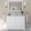 Custom image for White with Polished Chrome Trim / White Carrara Marble / 46