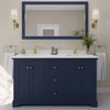 Custom image for Dark Blue with Brushed Gold Trim / Carrara Cultured Marble / 58
