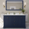 Custom image for Dark Blue with Brushed Gold Trim / White Cultured Marble / 58