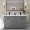 Custom image for Dark Gray with Matte Black Trim / Carrara Cultured Marble / 58