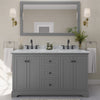 Custom image for Dark Gray with Matte Black Trim / White Carrara Marble / 58
