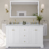 Custom image for White with Brushed Gold Trim / White Carrara Marble / 58
