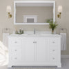 Custom image for White with Polished Chrome Trim / Carrara Cultured Marble / 58