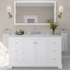 Custom image for White with Polished Chrome Trim / White Carrara Marble / No Mirror