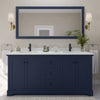 Custom image for Dark Blue with Matte Black Trim / Carrara Cultured Marble / No Mirror
