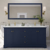 Custom image for Dark Blue with Brushed Gold Trim / Carrara Cultured Marble / 70