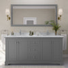 Custom image for Dark Gray with Polished Chrome Trim / White Carrara Marble / 70