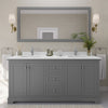 Custom image for Dark Gray with Polished Chrome Trim / White Cultured Marble / 70