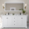Custom image for White with Matte Black Trim / Carrara Cultured Marble / No Mirror
