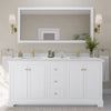 Custom image for White with Brushed Gold Trim / Carrara Cultured Marble / 70