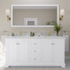 Custom image for White with Brushed Gold Trim / Giotto Quartz / No Mirror