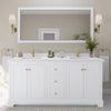 Custom image for White with Brushed Gold Trim / White Quartz / 70