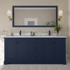 Custom image for Dark Blue with Matte Black Trim / White Carrara Marble / 70