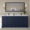 Custom image for Dark Blue with Matte Black Trim / White Cultured Marble / No Mirror