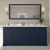 Custom image for Dark Blue with Brushed Gold Trim / White Cultured Marble / 70
