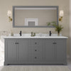Custom image for Dark Gray with Matte Black Trim / Carrara Cultured Marble / No Mirror