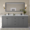 Custom image for Dark Gray with Matte Black Trim / White Carrara Marble / 70